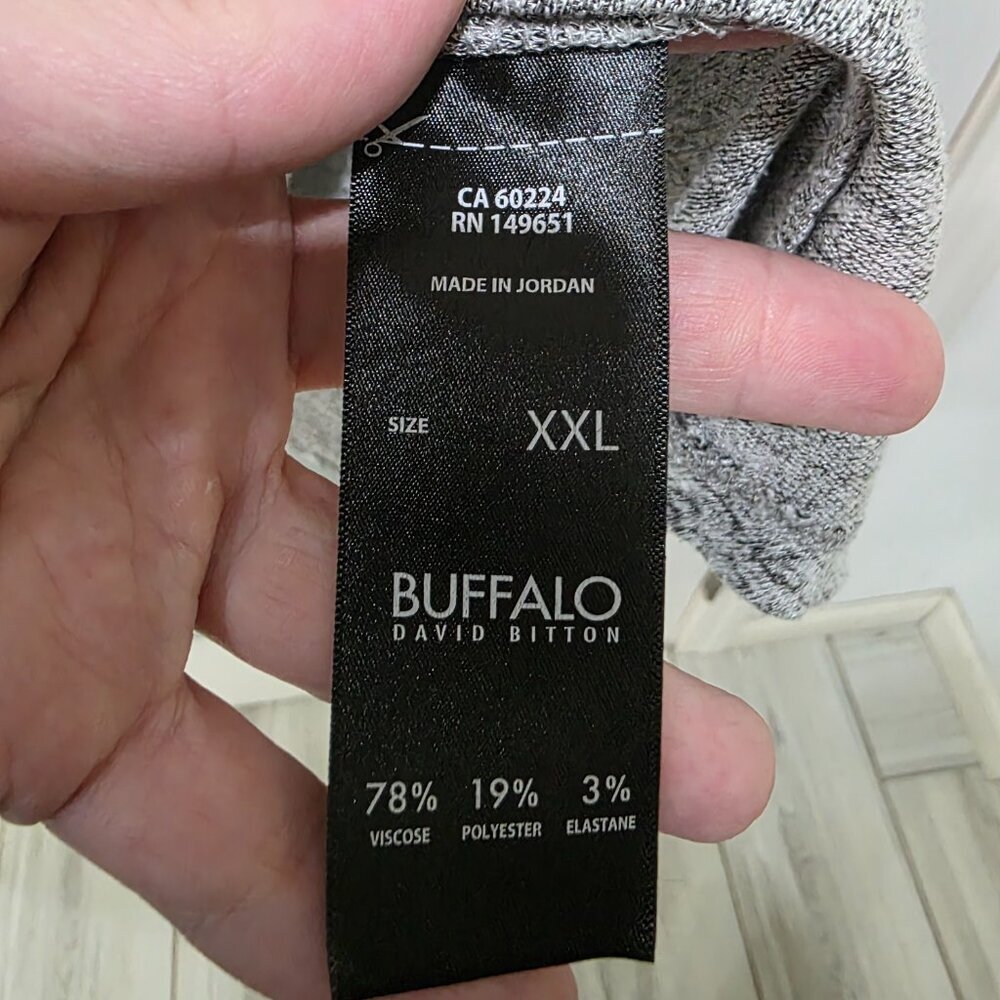 Buffalo David Bitton XXL Star Print Sweater Top Cozy Knit Batwing Sleeve Gray - Picture 3 of 9